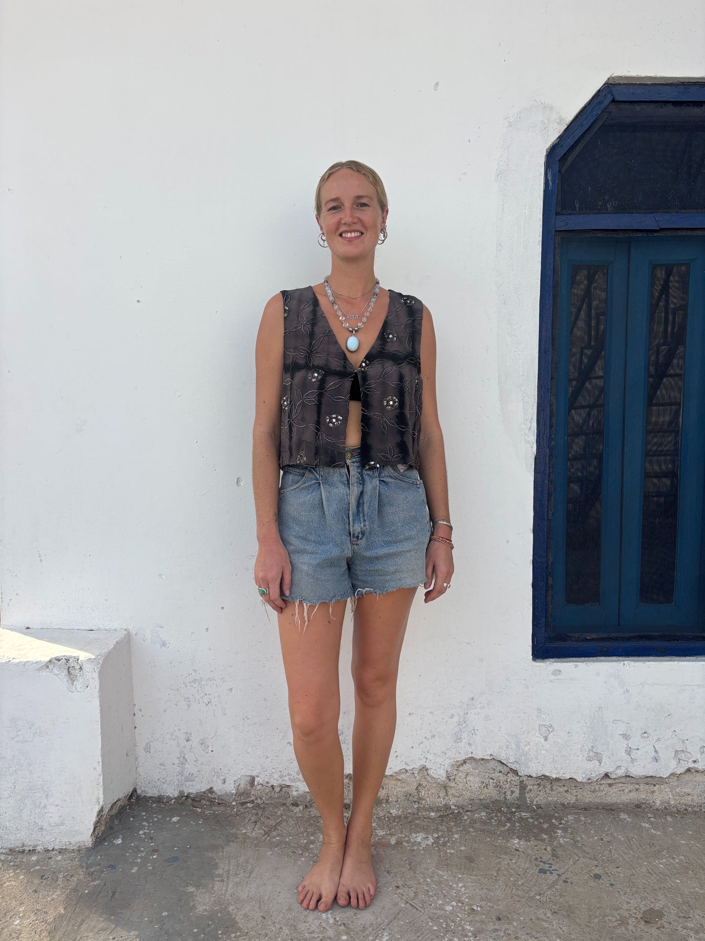 SILK WAISTCOAT | M/L ~ Starlight