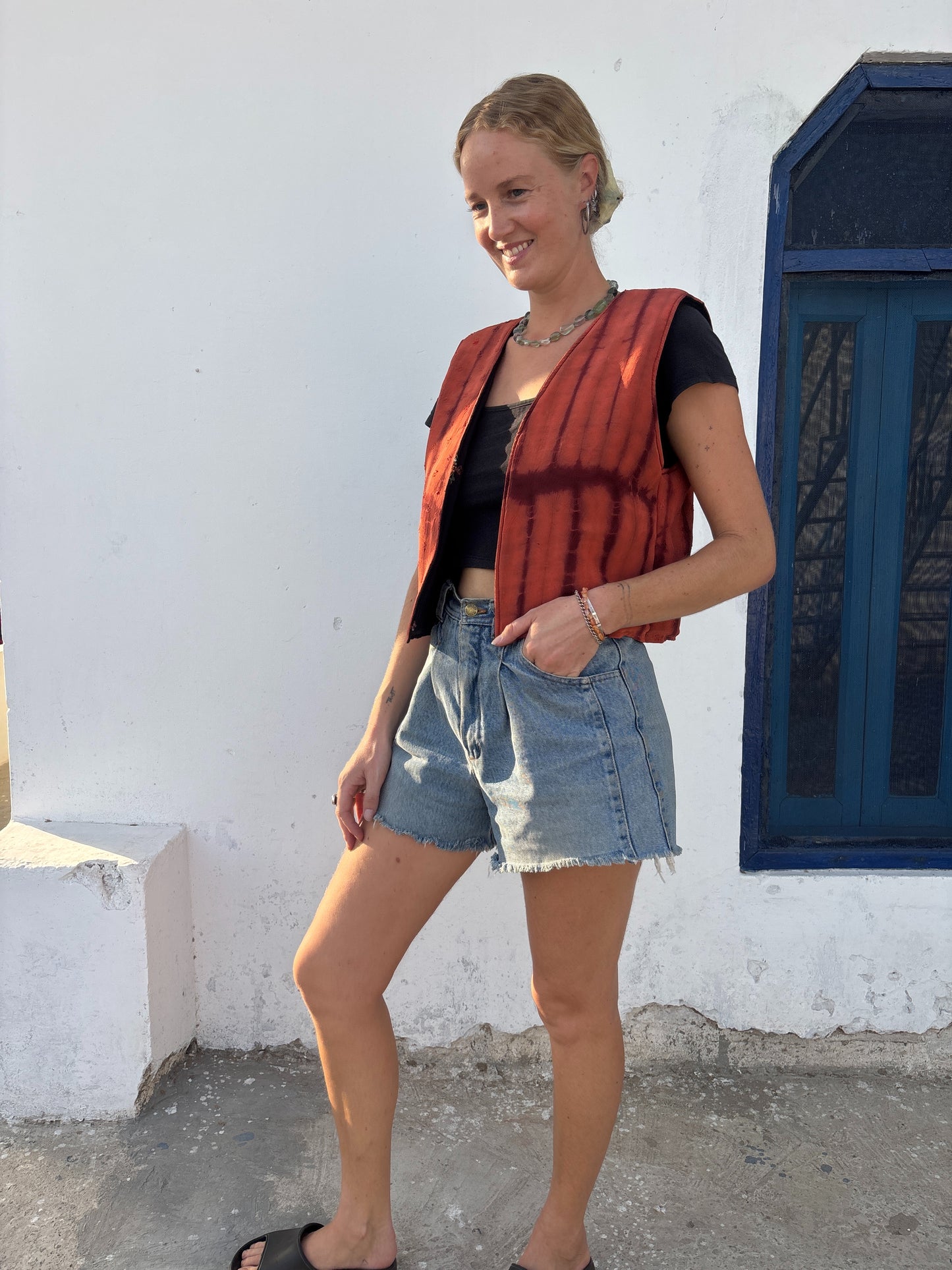 Silk Gilet | Rouge