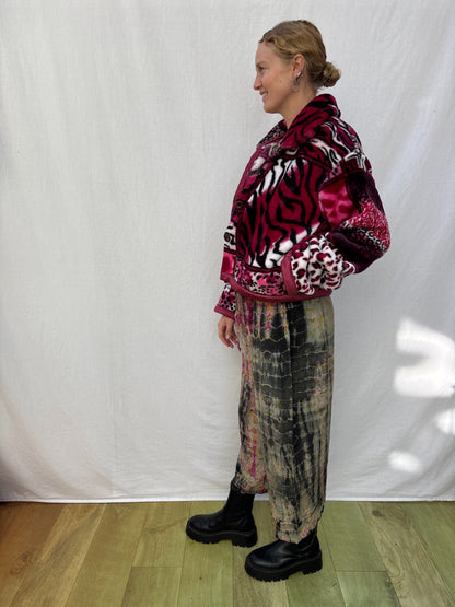 BLANKET JACKET | Animal Fuchsia