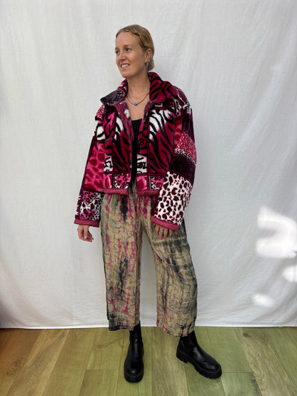 BLANKET JACKET | Animal Fuchsia
