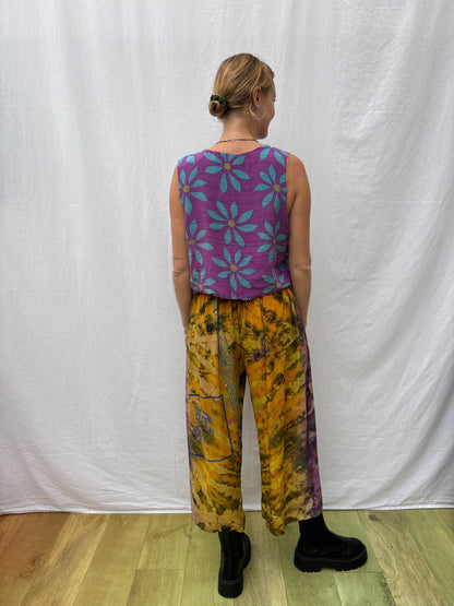 SILK WAISTCOAT | M/L ~ Primrose