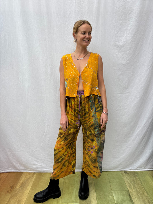 SILK WAISTCOAT | M/L ~ Primrose