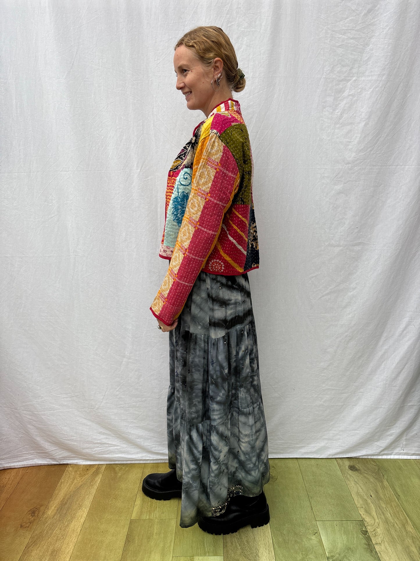 KANTHA CROP JACKET | Patchwork