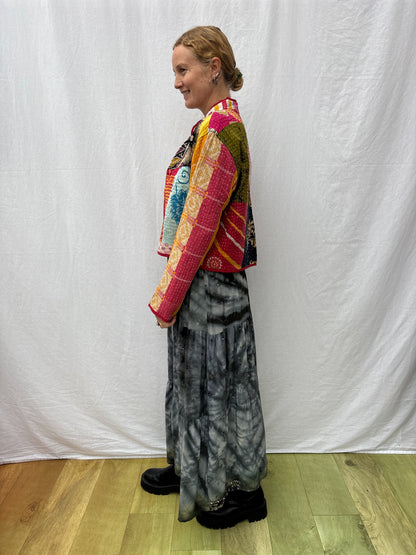 KANTHA CROP JACKET | Patchwork
