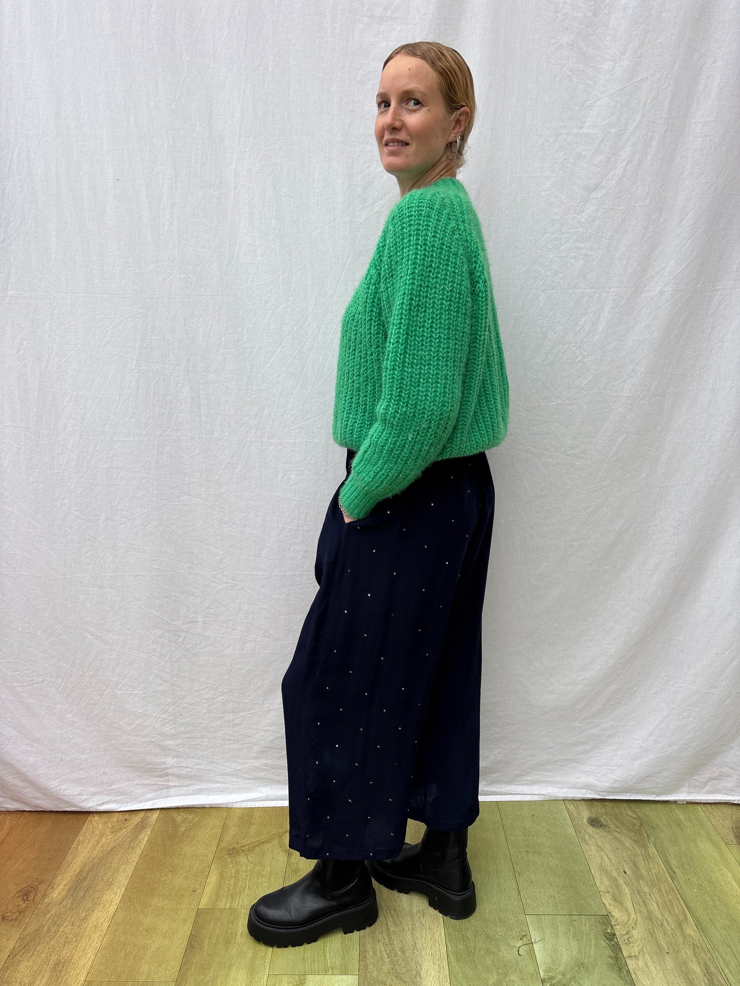 SILK TROUSERS | Short ~ Navy