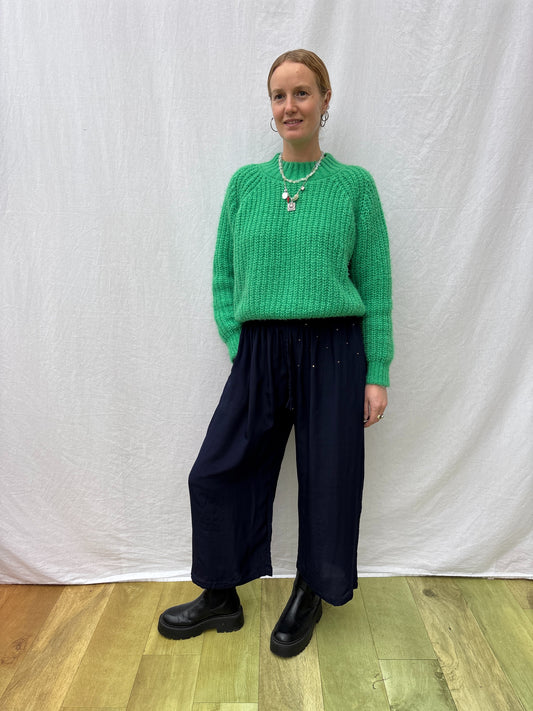 SILK TROUSERS | Short ~ Navy