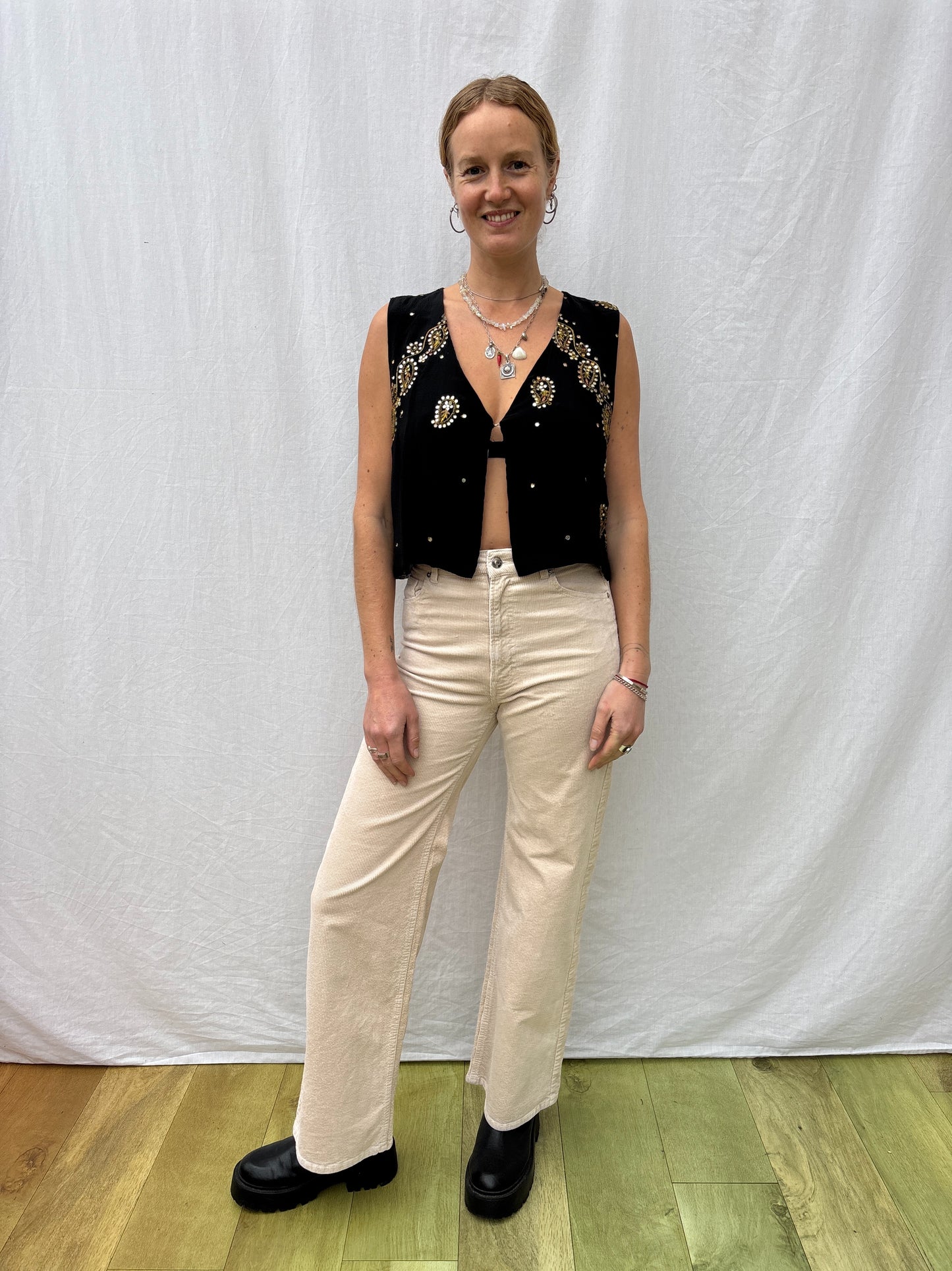 SILK WAISTCOAT | M/L ~ Shining