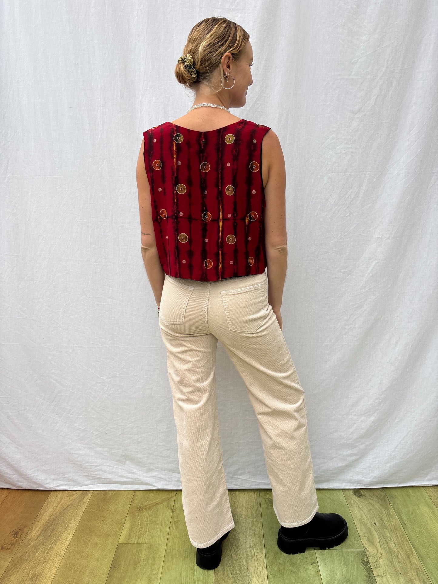 SILK WAISTCOAT | M/L ~ Rockstar