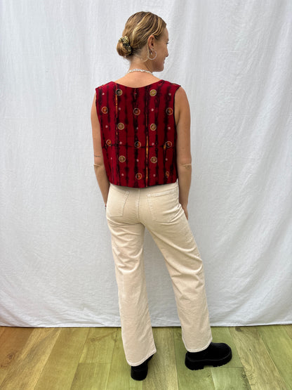 SILK WAISTCOAT | M/L ~ Rockstar