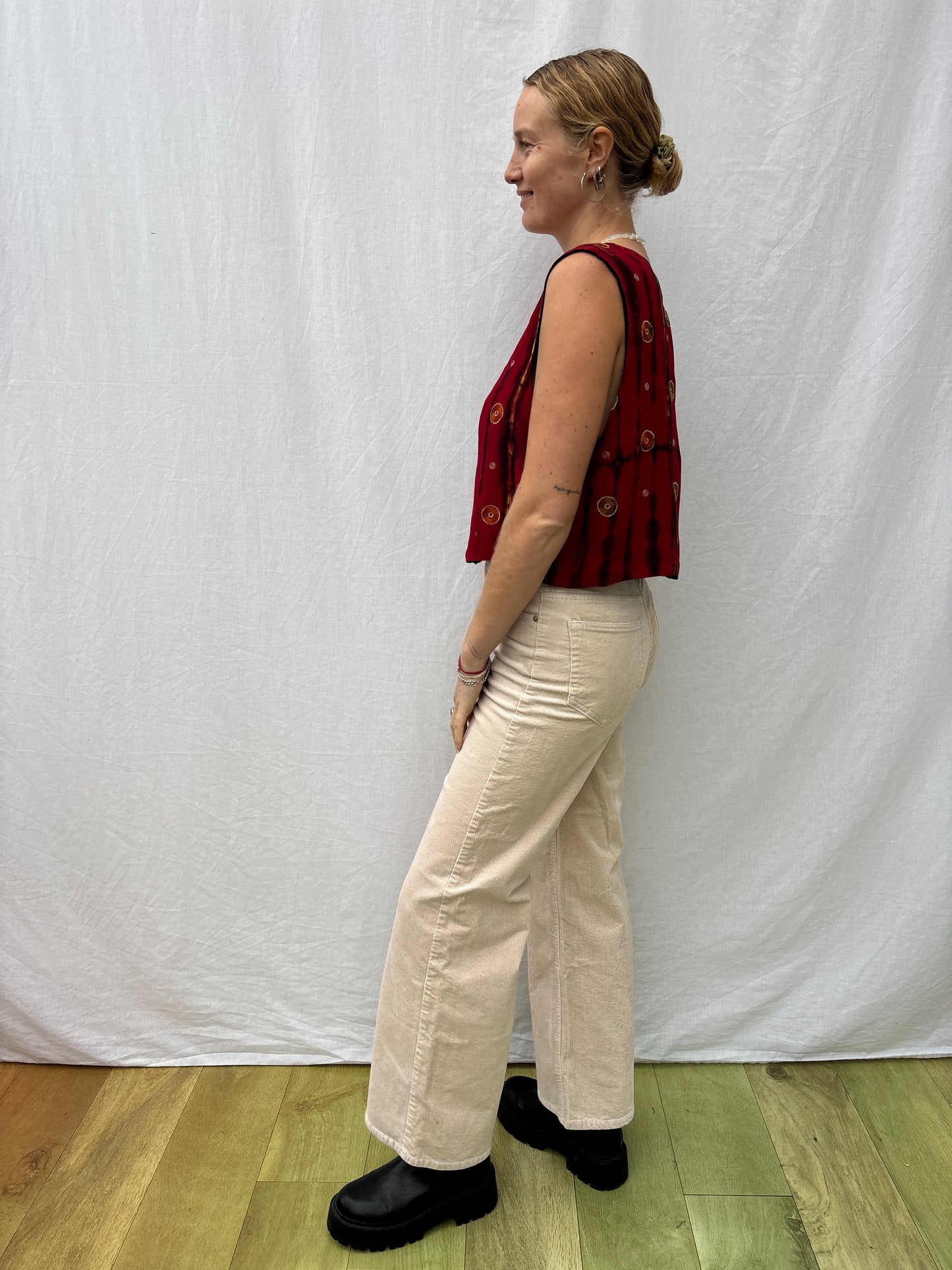 SILK WAISTCOAT | M/L ~ Rockstar