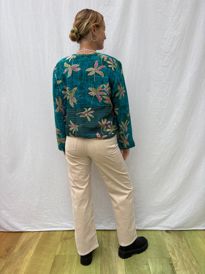 Silk Jacket | Bringing flowers