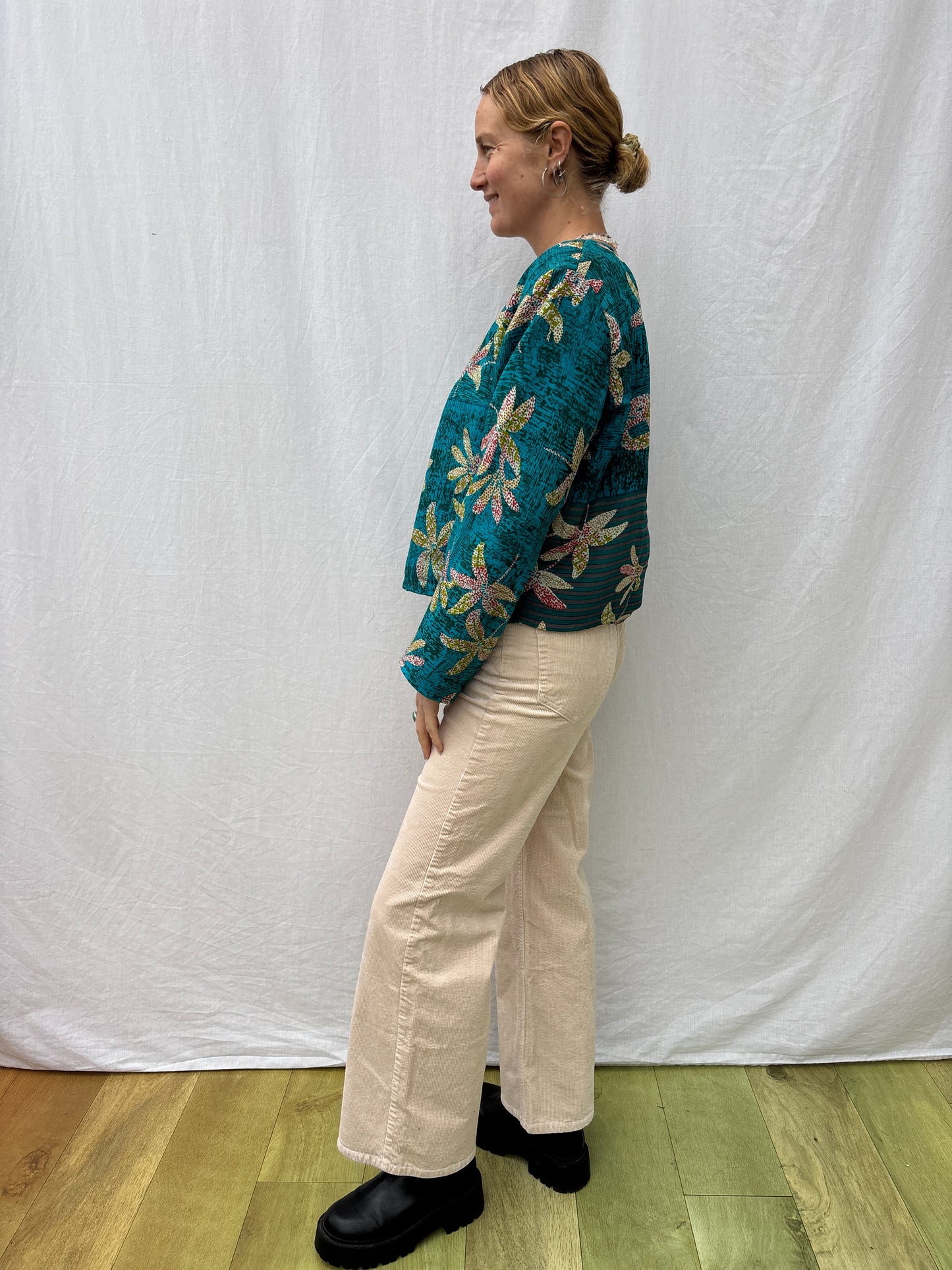 Silk Jacket | Bringing flowers