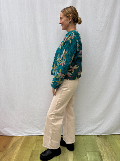 Silk Jacket | Bringing flowers