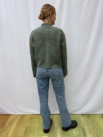 KANTHA CROP JACKET | Flowing