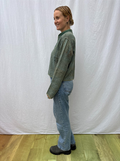 KANTHA CROP JACKET | Flowing