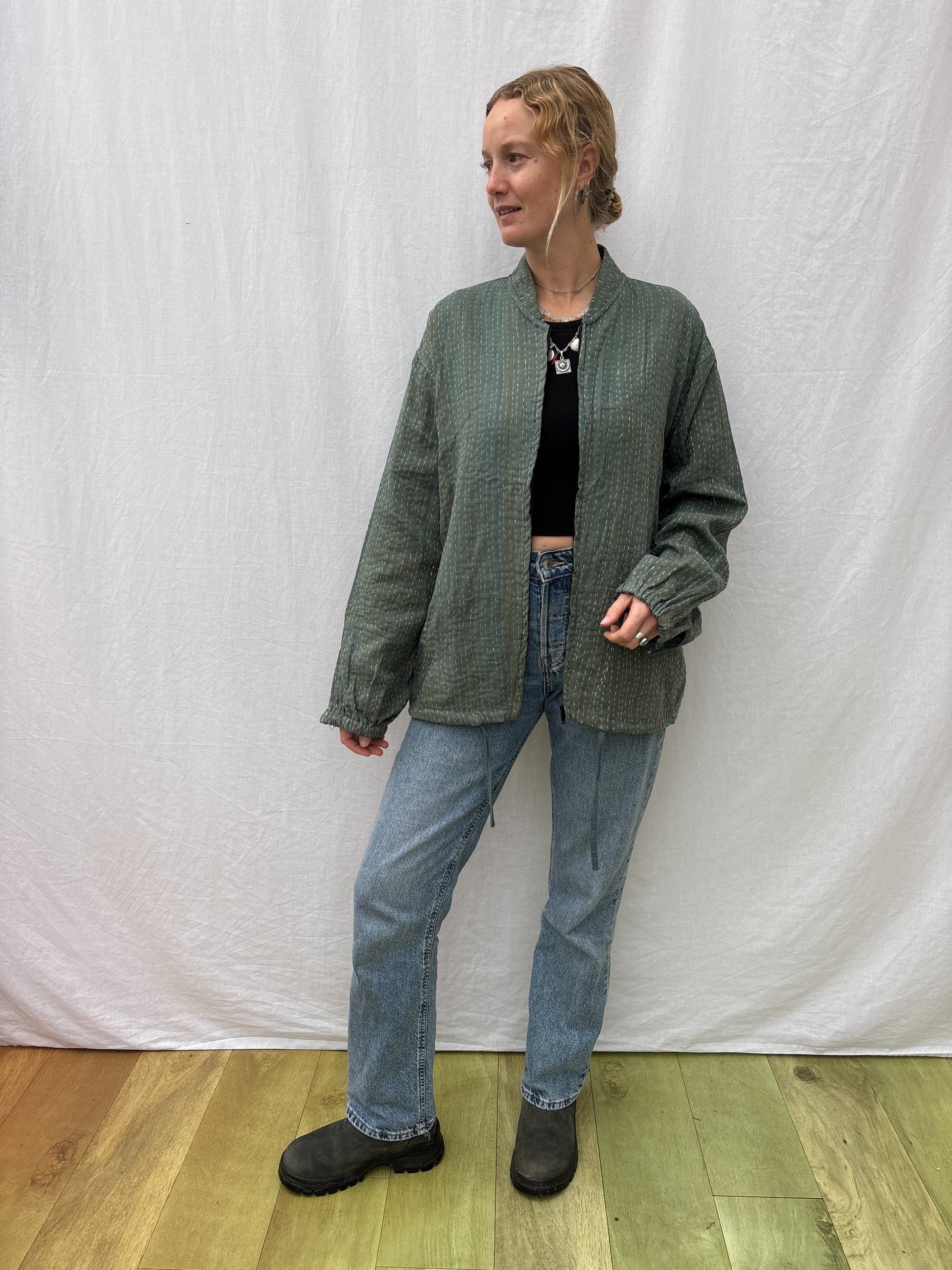 KANTHA ZIP BOMBER | Sky’s the limit