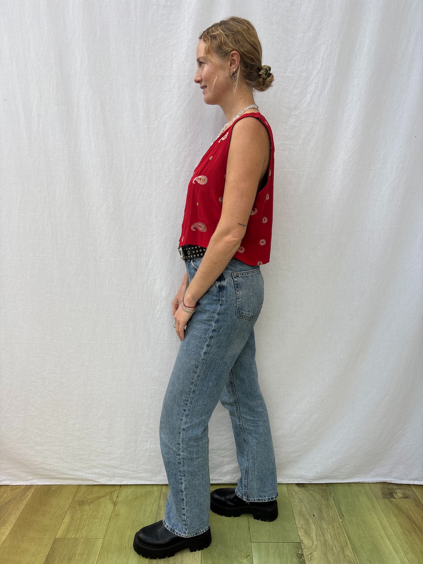 SILK WAISTCOAT | M/L ~ Earthling