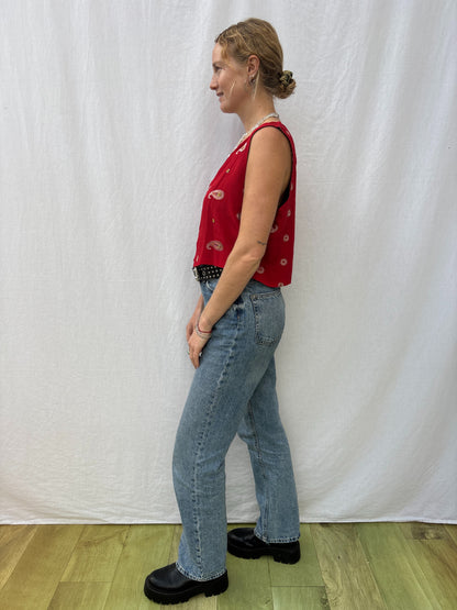 SILK WAISTCOAT | M/L ~ Earthling