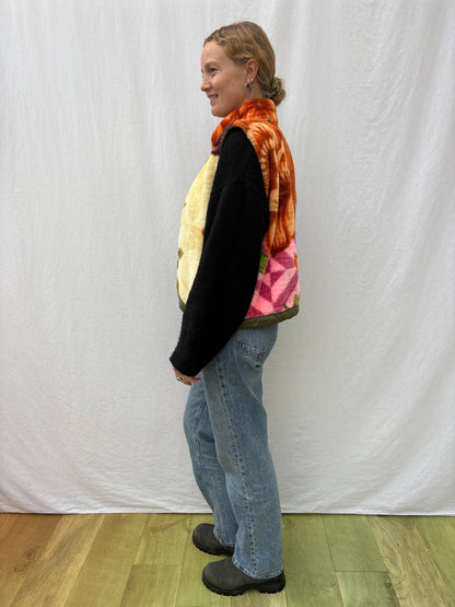 BLANKET GILET | Flower