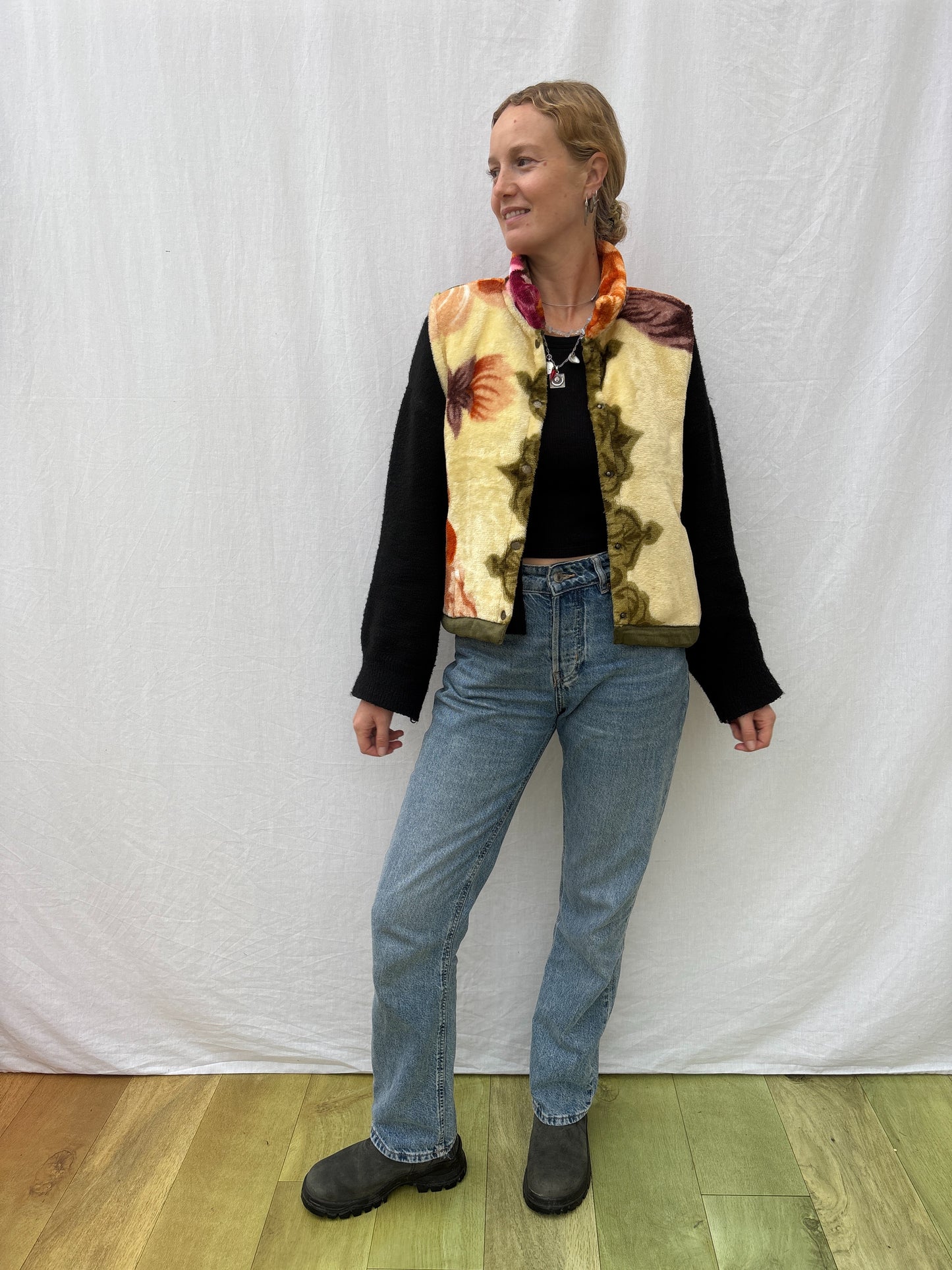 BLANKET GILET | Flower