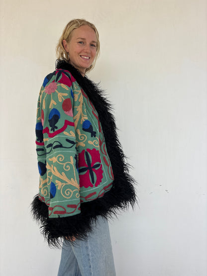 PENNY COAT | Sage ~ Fur lined