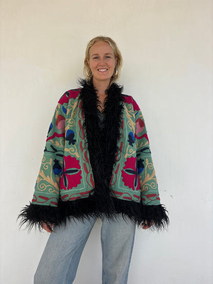 PENNY COAT | Sage ~ Fur lined