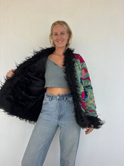 PENNY COAT | Sage ~ Fur lined