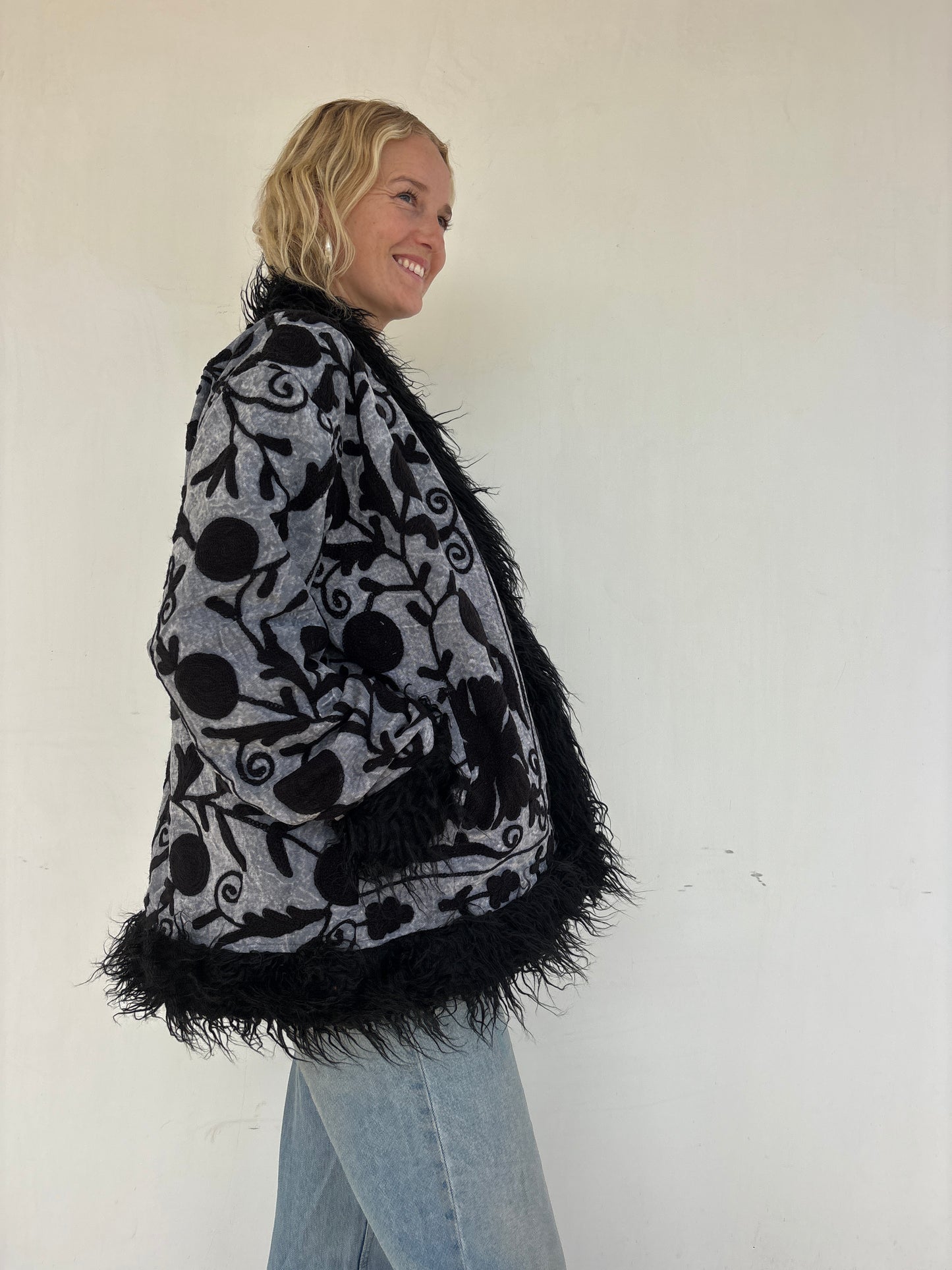 PENNY COAT | Pebble ~ Fur lined