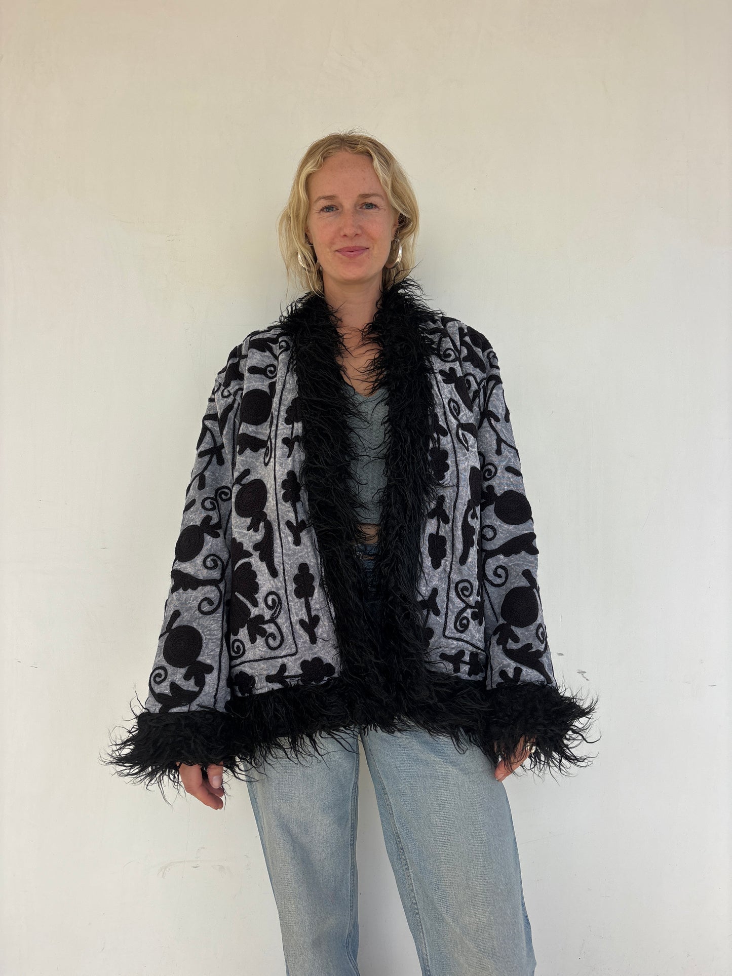 PENNY COAT | Pebble ~ Fur lined