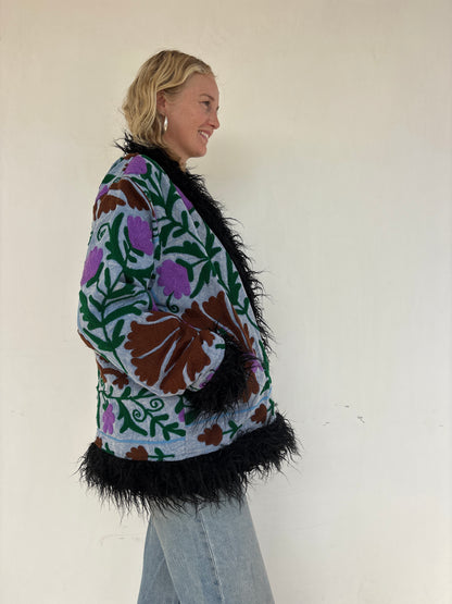 PENNY COAT | Lagoon ~ Fur lined