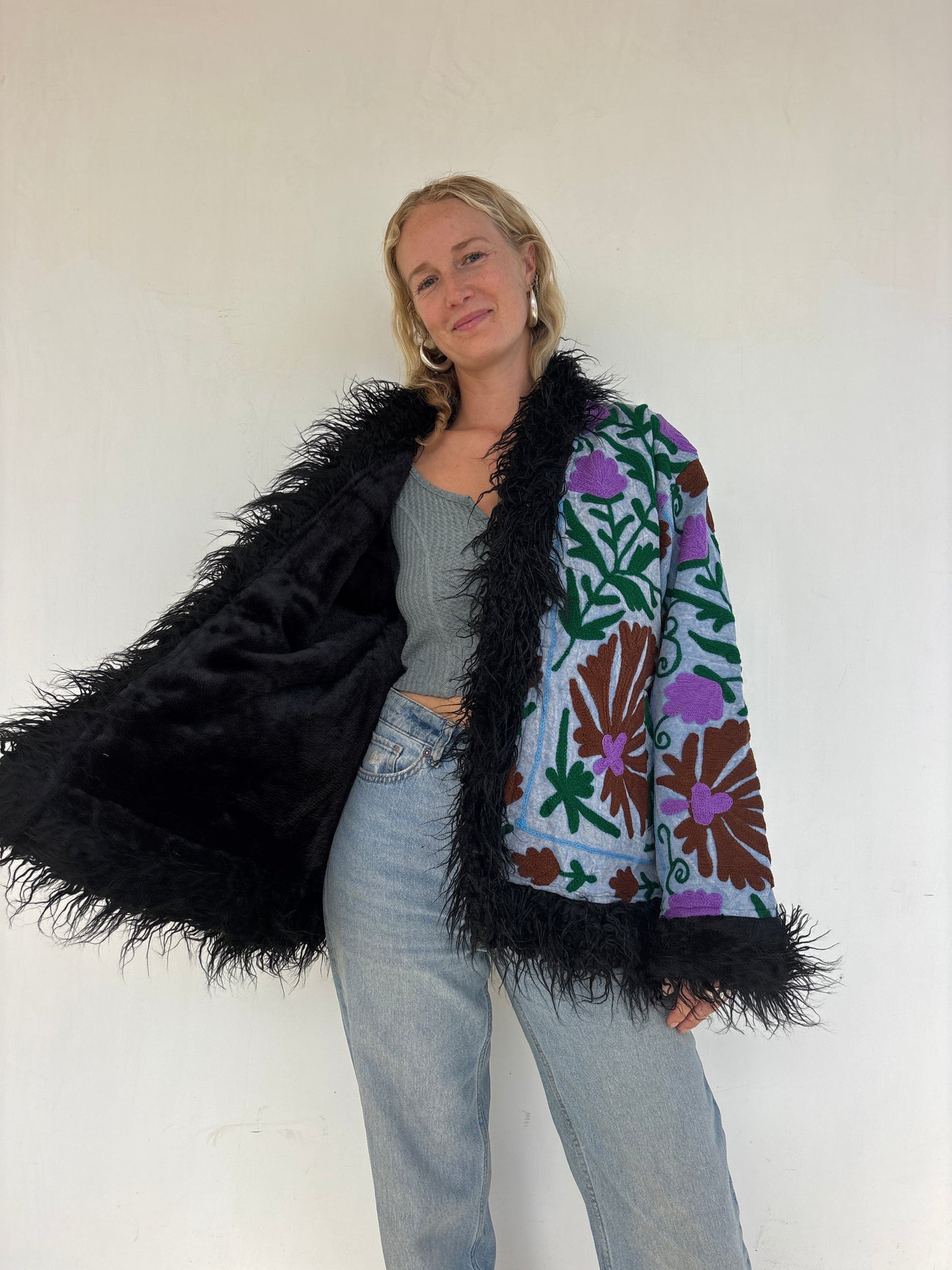 PENNY COAT | Lagoon ~ Fur lined